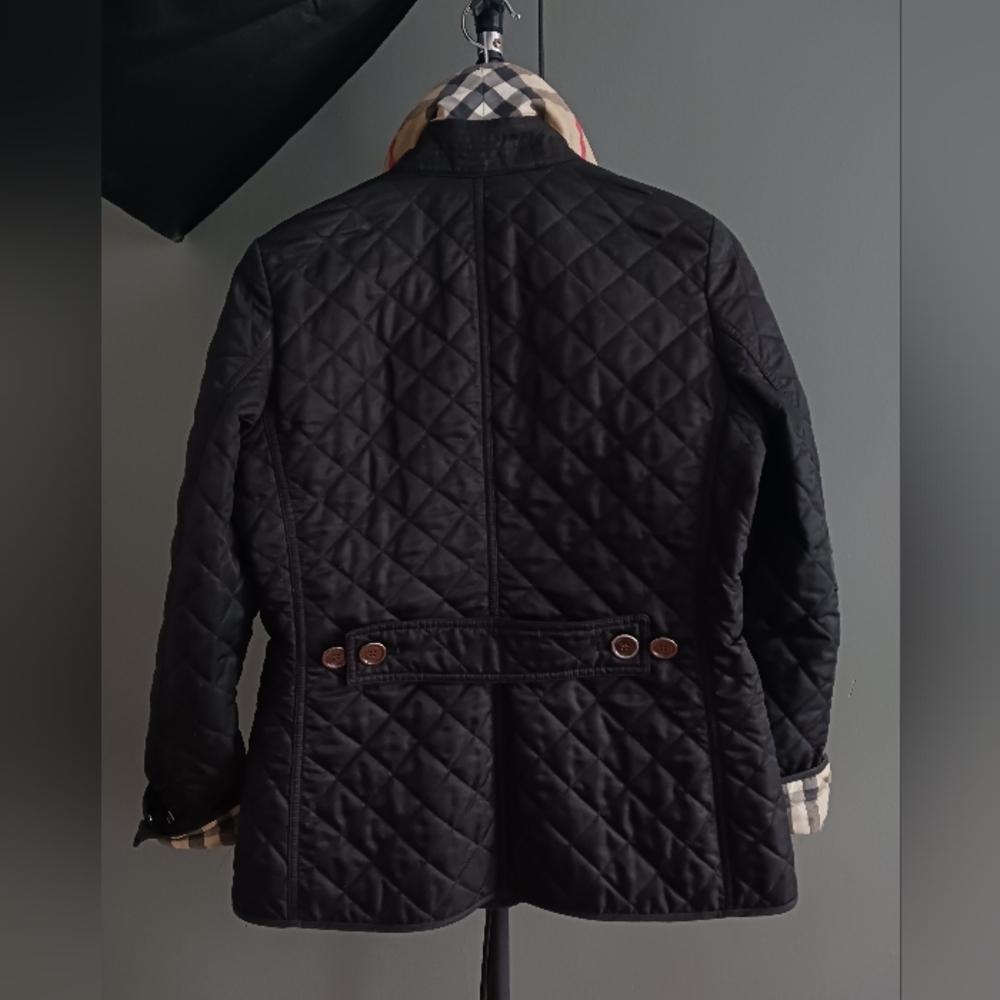 Burberry Brit Black Quilted Jacket Size S - Picture 2 of 12